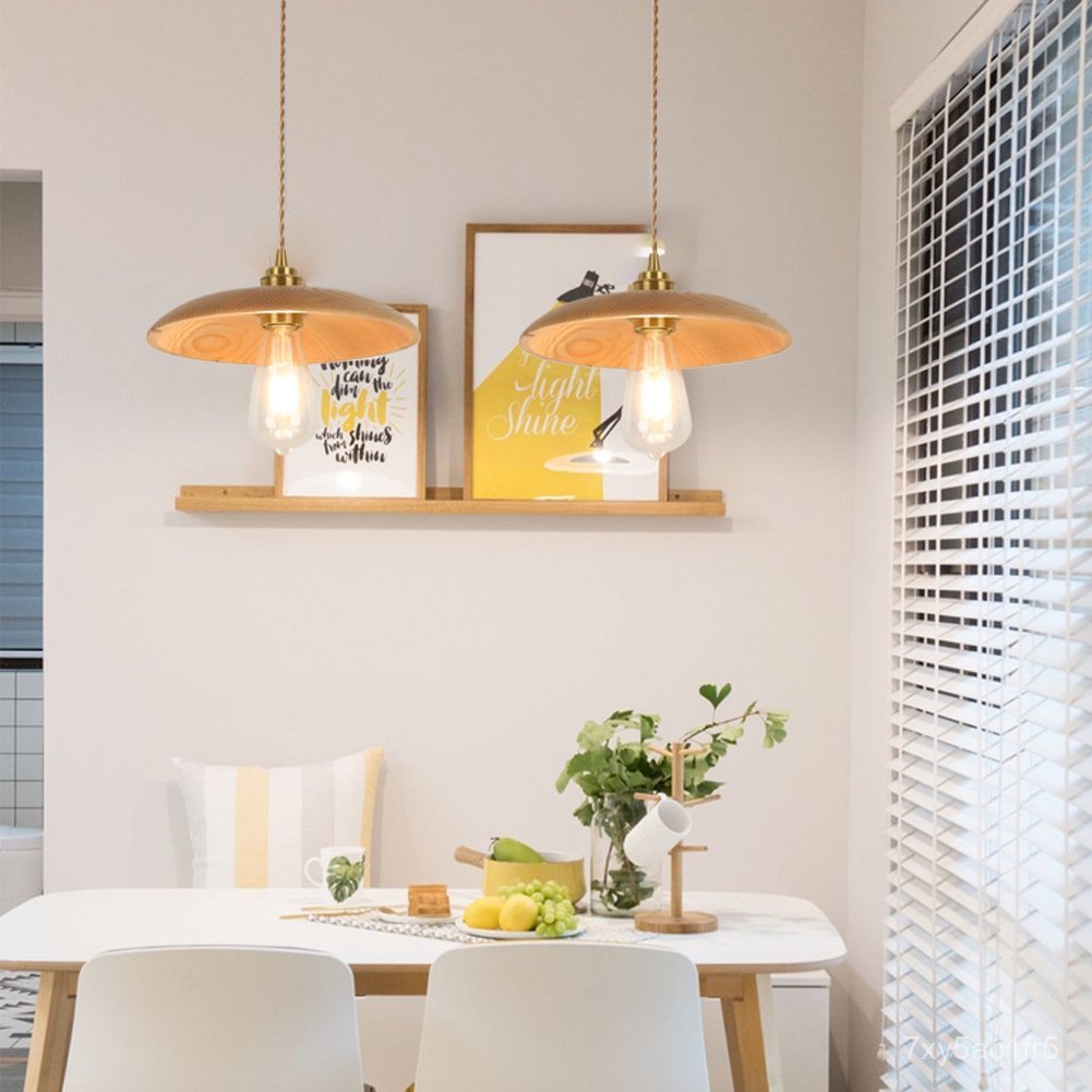 Simple Modern Restaurant Pendant Light Wooden Creative Bar Tea Room Cafe Homestay Bedroom Bedside Pe