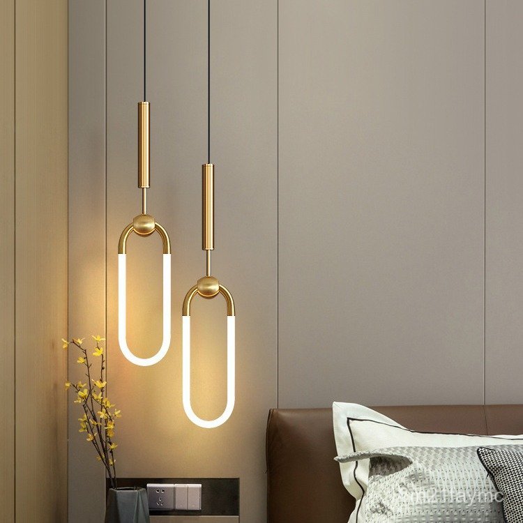 Bedside Pendant Light Bedroom Modern Simple Pendant Light TV Background Wall Light Luxury Fishing Li