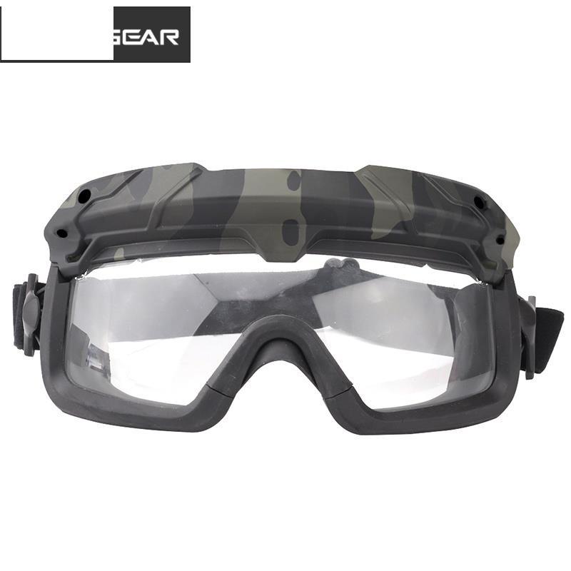 แว่นตายุทธวิธีสําหรับหมวกกันน็อคกันฝุ่นเลนส์โพลีคาร์บอเนต 6904