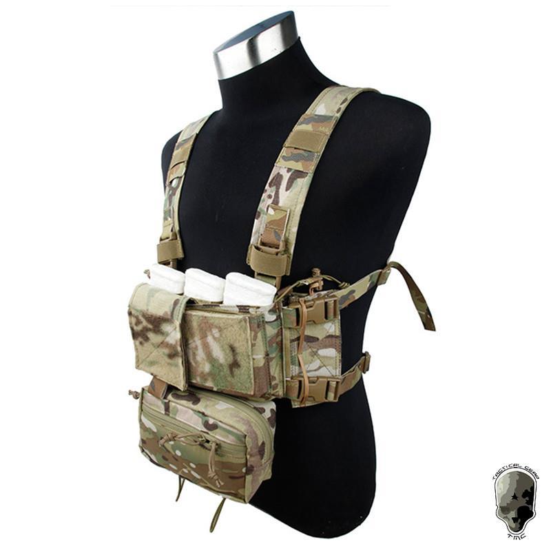 TMC Tactical Chest Rig Modular Design Chassis พร้อม 5.56 Mag Pouch Camo Tactical Chest Rig 3115