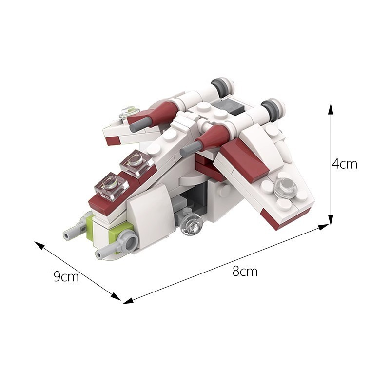 Star Wars Micro Republic Gunship Building Blocks ประกอบของเล่นของขวัญเด็ก 100PCS อิฐ MOC-42164