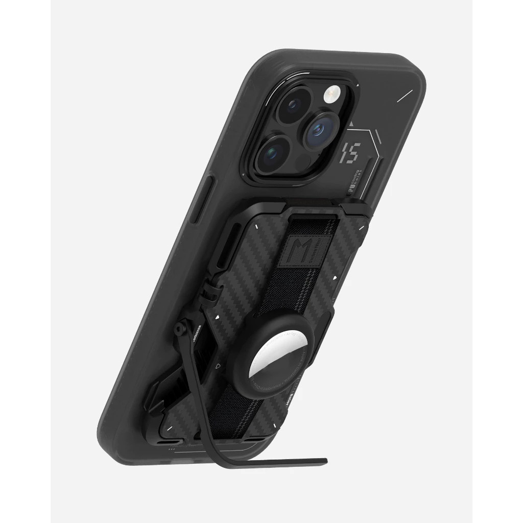 Aulumu G03 กระเป๋าสตางค์โลหะหลายเครื่องมือ, ที่ใส่การ์ดและที่วางโทรศัพท์พร้อม MagSafe สําหรับ iPhone