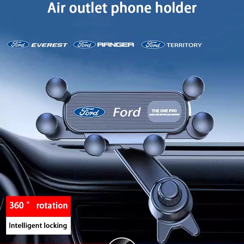 Ford Car หกจุดสนับสนุนที่วางโทรศัพท์ air outlet hook แรงโน้มถ่วงคงที่นําทางวงเล็บ Fiesta Ranger T6/T