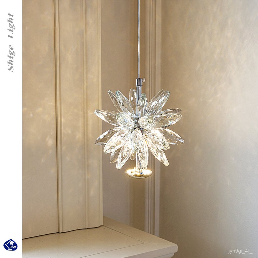 Full Spectrum Light Luxury Bedside Pendant Lamp K9Crystal Simple Postmodern Corridor Aisle Dining Ba