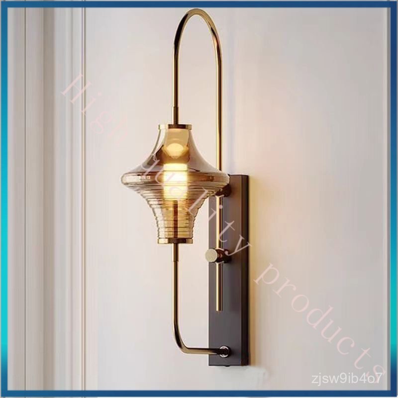 Designer Model Room Glass Wall Lamp Postmodern Hotel Sales Office Corridor Dining Banquet Hall Backg