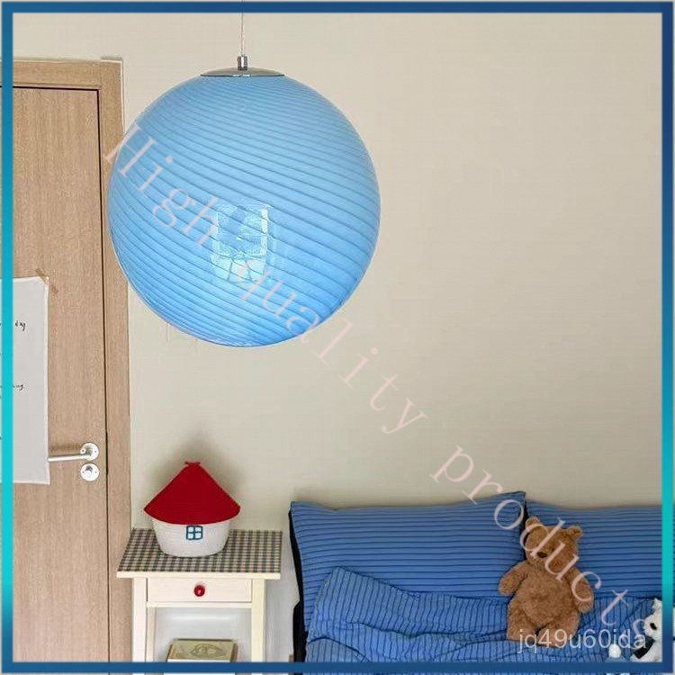 Italy Murano Glass Dining Room Pendant Light French Dopamine Lollipop Home Eye Protection Round Ball
