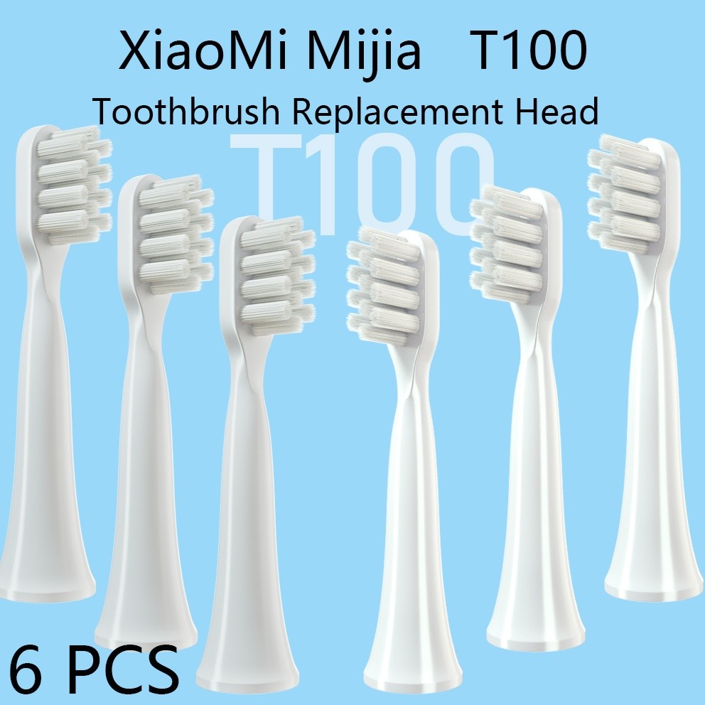 หัวแปรงสีฟัน แบบเปลี่ยน สําหรับ Xiaomi Mijia T100 6 ชิ้น พร้อมหัวเติม Xiao mi Mijia T100 MES603