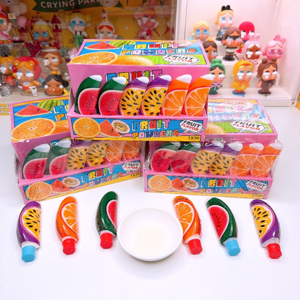 ขนมผลไม้ฟรุตพาวเดอร์ ผงผลไม้ 4 รส <1 เเพค 30 ชิ้น>