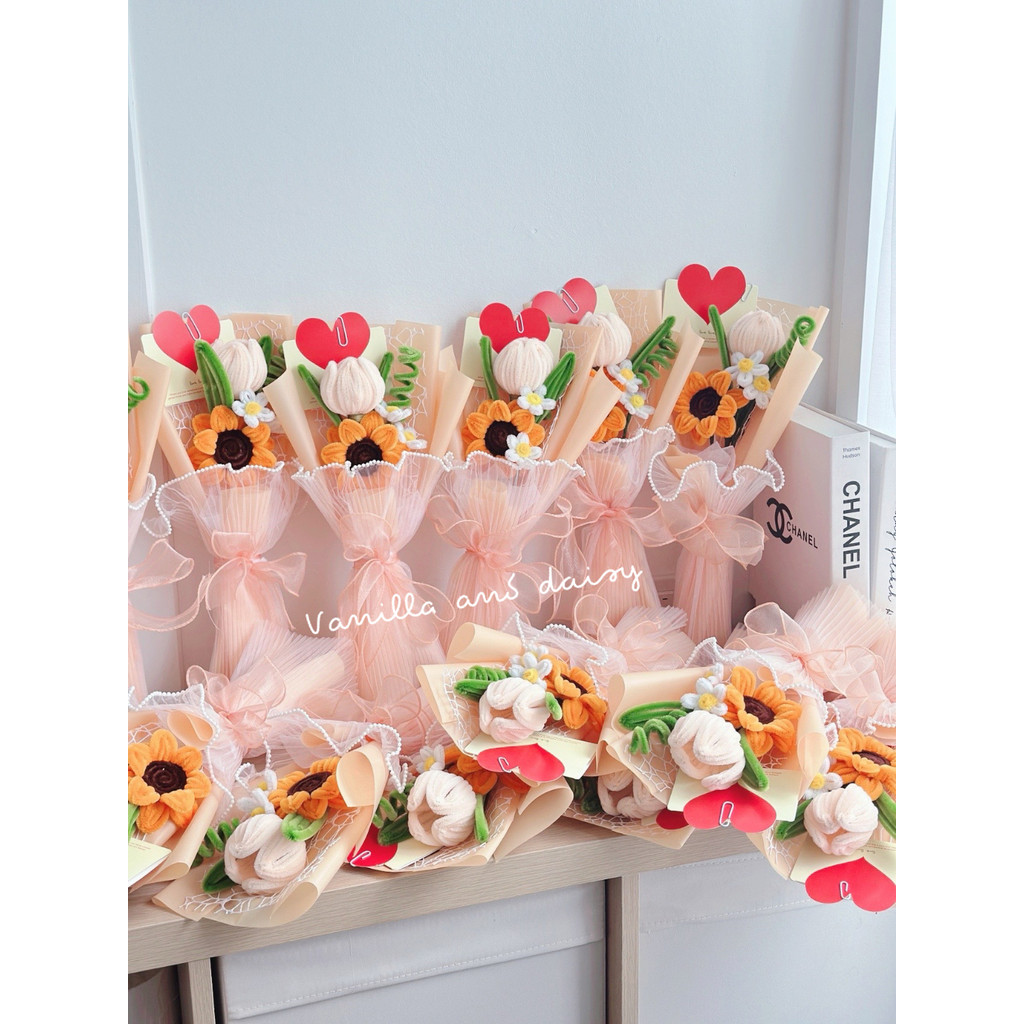 [มีส่งด่วน] ช่อดอกไม้ โทนสีส้ม