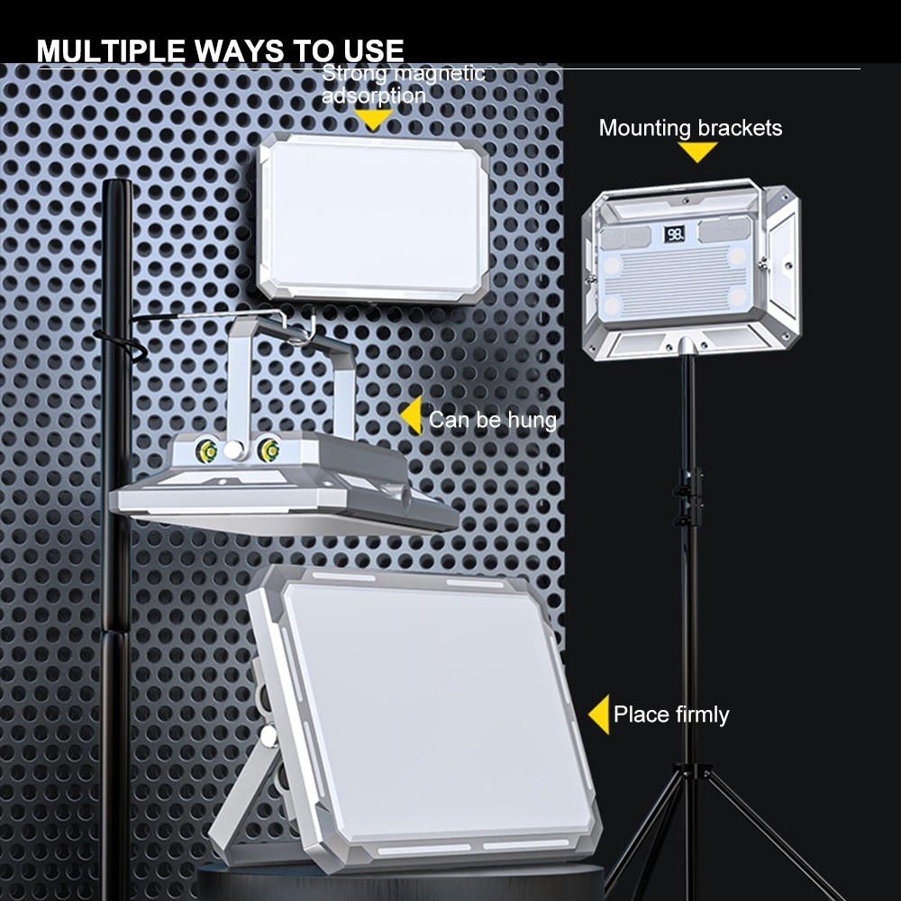 KXK-686 ไฟทํางาน 1000LM โคมไฟแคมป์ปิ้ง ไฟ LED สว่างเป็นพิเศษ ไฟทํางานแบบชาร์จไฟได้แบบพกพา