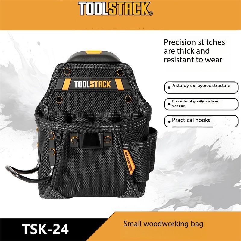 Toolstack TSK-24 คุณภาพสูงเครื่องมือเอวแพ็คกันน้ํา Oxford ผ้าช่างไม้กระเป๋า Toolkit