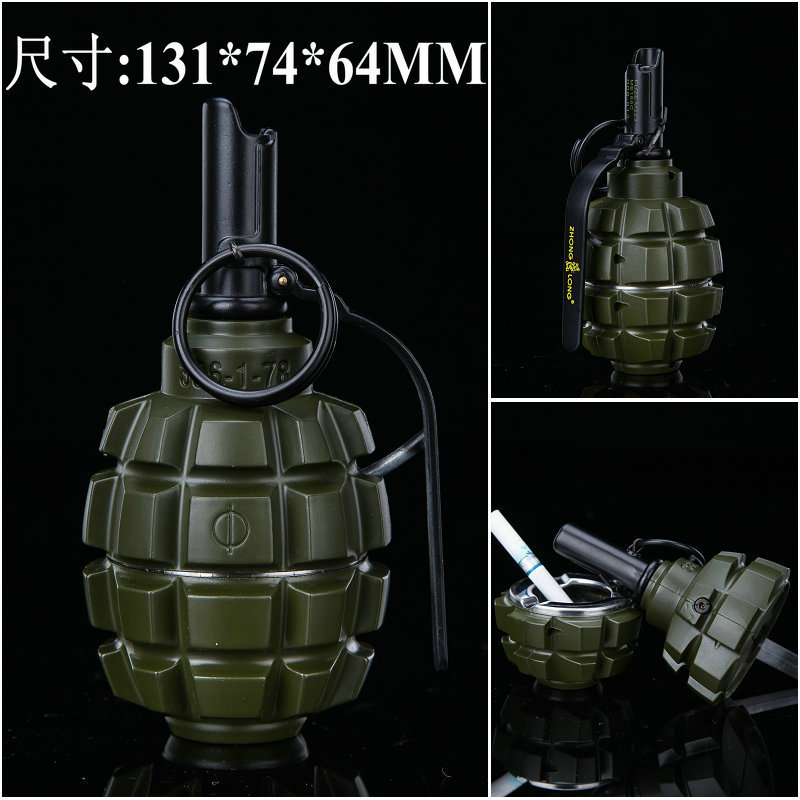 Large ashtray, simulated military hand grenade prop model, windproof lighter 813Russia RGD5Grenade
