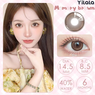 Colored contact lenses Yilala 💖 Big eye 💖 อมน้ำ40% แว่นสายตาสั้น0.00~-4.50 ทำให้ดวงตาของคุณใหญ่ และสว่า ง DIA14.0~14.5