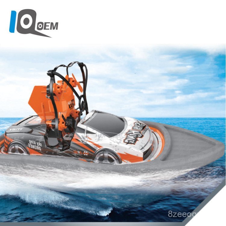 IQ0EM 3รวม1โดรนควอดคอปเตอร์สำหรับใช้งานในน้ำ บนบก และในอากาศ, เรือโฮเวอร์คราฟต์, โดรนร่อน, รถของเล่น