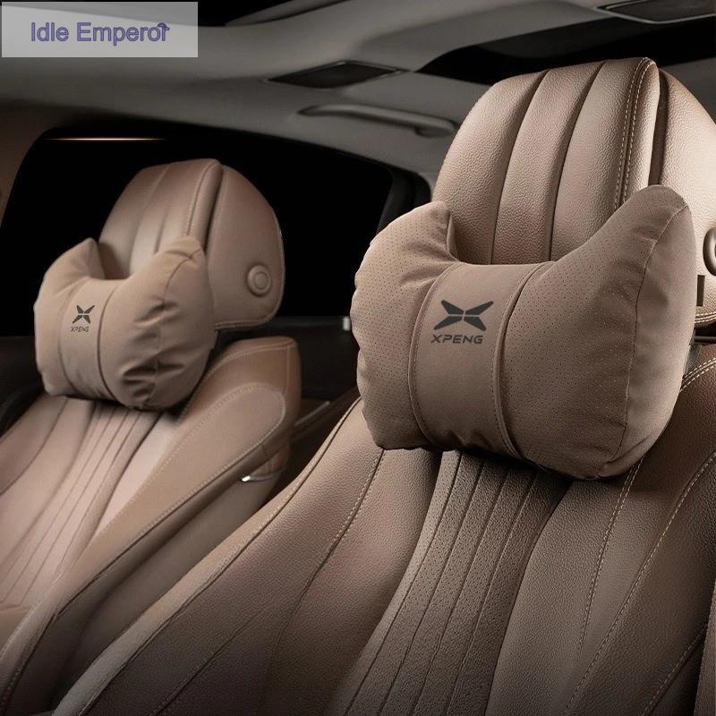 Fit สําหรับ Xiaopeng Xpeng G6 X9 2024 2025 รถ Headrest คอ Protector Lumbar Support Suede Cotton Seat
