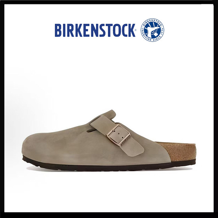 รองเท้าใหม่ลดราคา  Birkenstock Boston Soft Footbed  รองเท้าแตะกลางแจ้งสวมได้ทั้งชายและหญิง