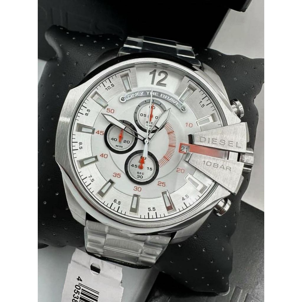 NWT Diesel Men's Mega Chief Chronograph Stainless Steel Watch