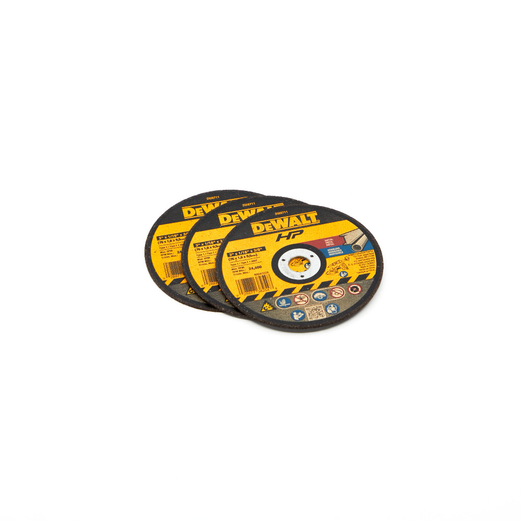 DEWALT รุ่น DW8711P3 ใบตัดเหล็ก-สแตนเลส 3 นิ้ว 3แผ่น สำหรับ DCS438