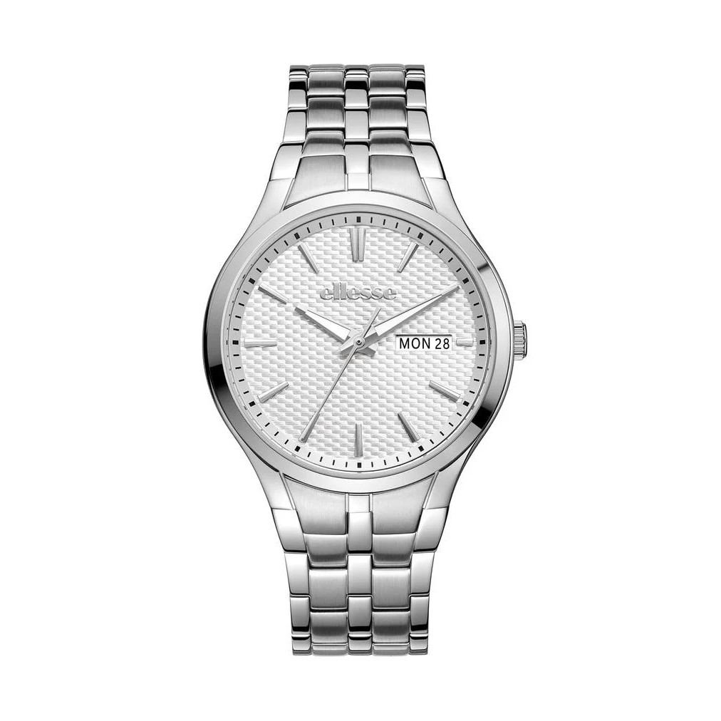 Ellesse (เอลเลส) นาฬิกาผู้ชาย Tempo 3 เข็ม วันที่ ควอตซ์ สายสเตนเลสสตีล 39 มม. (W03-00862-001)