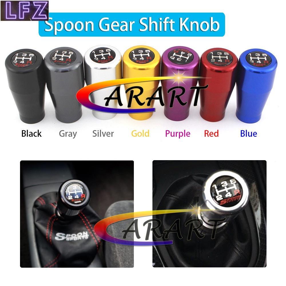 หัวเกียร์อลูมิเนียม 5 ความเร็ว แบบสากล หัวเกียร์ Spoon ความสูง เซนติเมตร มีให้เลือก 7 สี งานอลูมิเนี