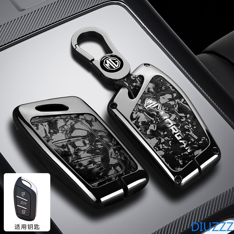 สังกะสีอัลลอยด์ + หนังสําหรับ mg รถ remote Key สําหรับ MG4/MG5/MG HS/MG VS/MG ES พวงกุญแจ mg4 ฝาครอบ