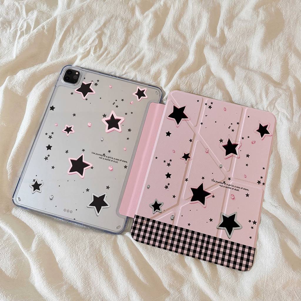 ⚡พร้อมส่ง⚡เคส iPadแบบพับได้รูปตัว Y Gen11 Air8 Gen10 ที่ใส่ปากกา Black Star case iPad Gen9 Air7 Air6