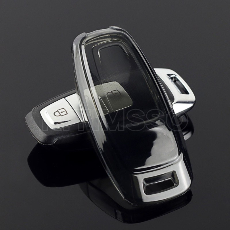 เคสกุญแจรีโมตรถยนต์ TPU แบบนิ่ม อุปกรณ์เสริม สําหรับ Audi A3 A4 B9 A6 C8 A7 S7 4K A8 D5 S8 Q7 Q8 SQ8