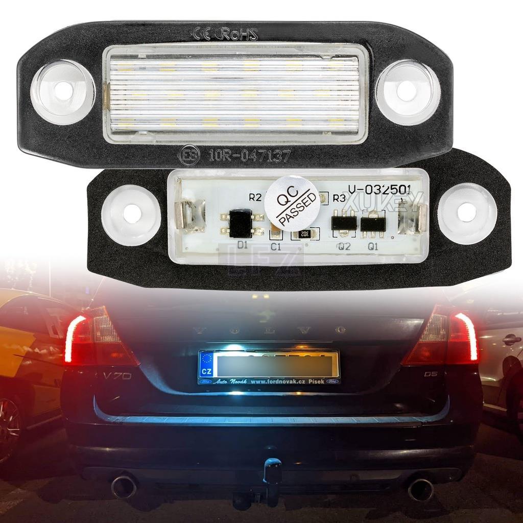 2 ชิ้น 12 โวลต์ป้ายทะเบียนรถจํานวนไฟ Canbus ข้อผิดพลาดฟรีสําหรับ Volvo S80 XC90 S40 V60 XC60 S60 C70