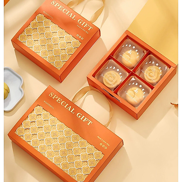 กล่องขนม 6ช่อง ขนมไหว้พระจันทร์ หูหิ้ว SPECIAL GIFTS รูปที่ 2