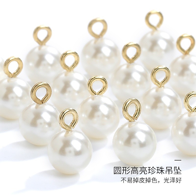 จี้ไข่มุก ไฮไลท์ ทรงกลม มีซิป แฮนด์เมด DIY รูปที่ 3