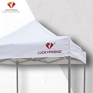 LUCKYFRIEND เต็นท์พับได้ ขนาด 2x2/2x3/3x3 เมตร รุ่นโครงหนา (สีดำ) + ผ้าใบหนา 700D 9สี) เต็นท์พับ เต็นท์ขายของตลาดนัด