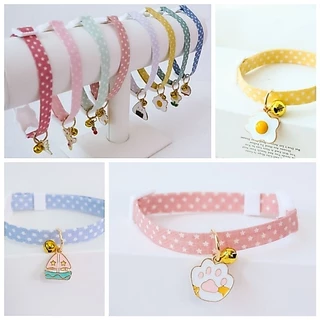 (A02-2)(พร้อมส่งจากไทย!!) ปลอกคอนิรภัยสีสวย ลายน่ารัก สำหรับสัตว์เลี้ยงแมว-สุนัข ราคาถูก
