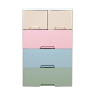 STACKO ตู้ลิ้นชัก 4 ชั้นทึบ NEAT 65x46x105 ซม. PASTEL จัดส่งโดย HomePro
