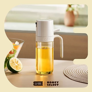 HomeyChoice ขวดแก้วใส่น้ำมัน และเครื่องปรุง Oil dispenser bottle พร้อมหัวฉีดสเปรย์ สำหรับทำอาหาร 2 ขนาด รุ่น 8026 , 8027
