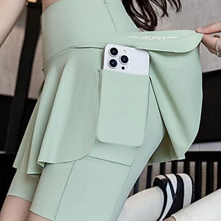 Bigbraco-HI140 (M-4XL)กางเกงทรงกระโปรง เอวสูงกระชับหน้าท้อง ยาว 3 ส่วน กระป๋าข้างลำตัว