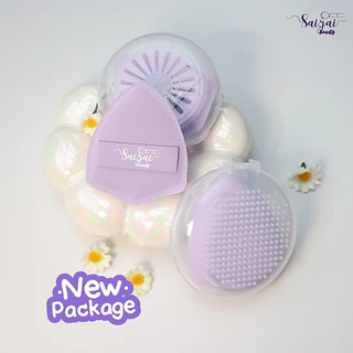 พร้อมส่ง Saijai Chiffon Puff พัฟมินิ สีม่วงพาสเทล