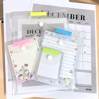 พร้อมส่ง แฟ้มซองเอกสารพลาสติกใสแบบกระดุม ราคา/ชิ้น ขนาด A5/A6/A7/A8 ใส่เก็บรูปถ่าย/การ์ด/เอกสารได้