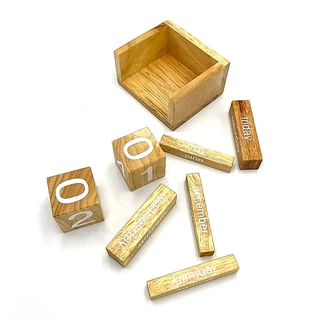 ปฏิทินไม้เปลี่ยนวันที่ด้วยตัวเอง Million Years Wood Calendar ของเล่นไม้ ตกแต่งคาเฟ่ โต๊ะทำงาน
