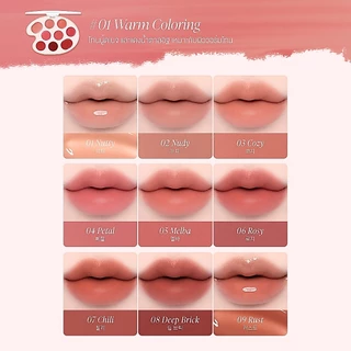 (หมดอายุ01/05/2027 ) Clearance dasique Mood Painting Lip & Cheek Palette