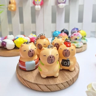 พร้อมส่งในไทย พวงกุญแจสกุชชี่ ลายน่ารัก นุ่มนิ่ม ขนาดจิ๋ว ของเล่นบีบมือ