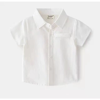 【จัดส่งจากประเทศไทย】เสื้อโปโลคอปกสีพื้นสำหรับเด็กผู้ชาย ผ้าฝ้ายคุณภาพสูง ดีไซน์เรียบง่าย แขนสั้นฤดูร้อน
