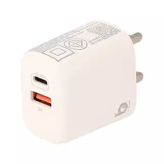 อะแดปเตอร์ Blue Box Wall Charger 1 USB-A / 1 USB-C 20W White (TISI) by Studio7