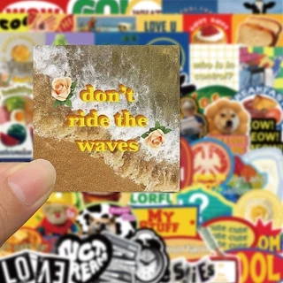 50แผ่น การ์ตูน แฟชั่น อเมริกัน ย้อนยุค สติ๊กเกอร์ สําหรับตกแต่งกระเป๋าเดินทาง iPad ตู้เย็น ถ้วยน้ำ แล็ปท็อป กีตาร์ DIY