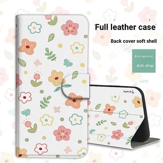 Samsung หนัง Retro ดอกไม้เหมาะสําหรับ A21S A22 A23 A31 A32 M32 A33 A34 5G เคสโทรศัพท์กันกระแทก