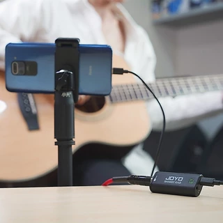 JOYO MOMIX CAB Mini Audio Mixer กีตาร์บันทึก Webcasting Live Stream แบบพกพาพ็อกเก็ตการ์ดเสียง Plug and Play