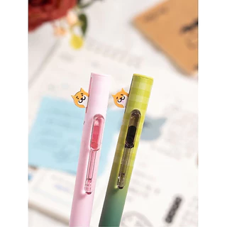 [พร้อมส่ง] ปากกาเจลน่ารัก Meniu Hi & See น้องชิบะขี้อาย ปากกาเขียนลื่น 0.5mm หมึกดำ หมึกแห้งไว กันน้ำ ไม่เลอะมือ