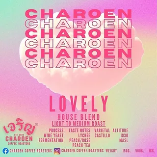 Charoen Coffee Roasters เมล็ดกาแฟ Lovely - House Blend, Light To Medium Roast