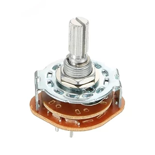 RS25 Band Switch 1P11T 2P4T 2P5T 2P6T 3P3T 3P4T 4P3T Mount Rotary Switch Selector Band สวิตช์ลูกปิด ซีเล็คเตอร์ สวิตช์