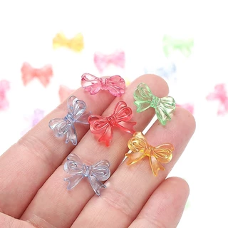 St. kunkka 30 ชิ้น 15*18 มิลลิเมตรอะคริลิคใสโบว์ลูกปัดแฟชั่น charm สามารถใช้สำหรับเครื่องประดับ DIY ทำสร้อยคอสร้อยข้อมือ