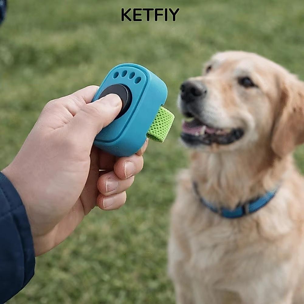 KETFIY Pet Clicker Trainer, Professional Lightweight Dog Training Clickers, Cute Interactive Thumb T